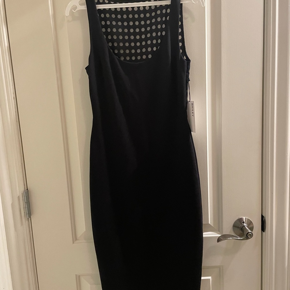 Women's Bailey 44 Dango black dress with flirty back detail.